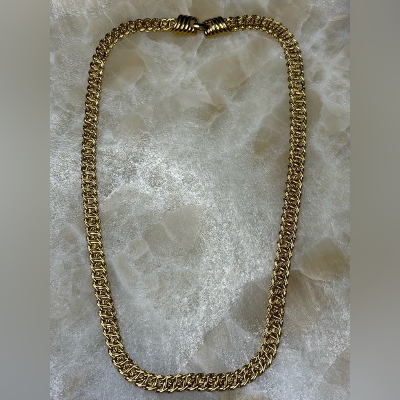 Vintage Monet Gold-Tone Chain Necklace 24” Classic Statement Jewelry